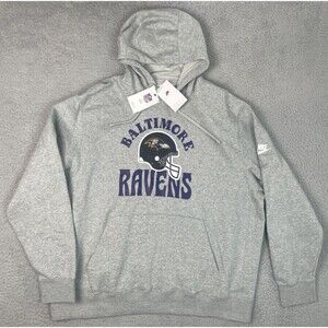 Nike Hoodie Baltimore Ravens Mens 2XL Gray Sweatshirt NKDK-06G NFL NWT